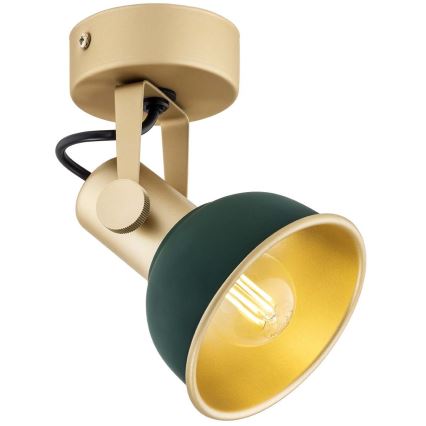 Argon 8247 - Spot LENORA 1xE14/7W/230V goud/groen