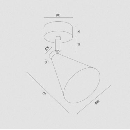 Argon 8255 - Spot LUCINDA 1xE14/7W/230V doré