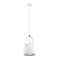 Argon 8280 - Hanglamp aan een koord LOGAN 1xE27/15W/230V diameter 20 cm wit