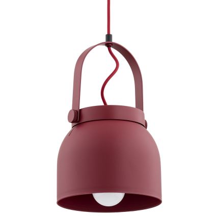 Argon 8282 - Hanglamp aan een koord LOGAN 1xE27/15W/230V diameter 20 cm rood