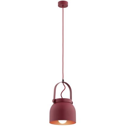Argon 8282 - Suspension filaire LOGAN 1xE27/15W/230V diam. 20 cm rouge