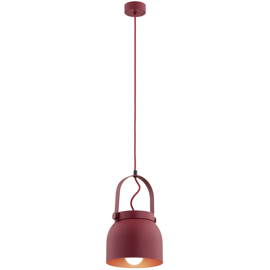Argon 8282 - Suspension filaire LOGAN 1xE27/15W/230V diam. 20 cm rouge