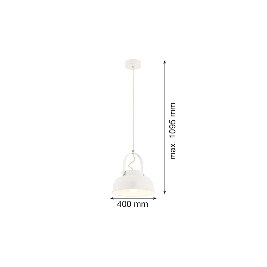 Argon 8284 - Hanglamp aan een koord DAKOTA 1xE27/15W/230V wit
