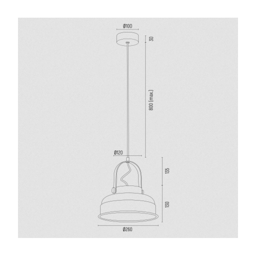 Argon 8285 - Suspension filaire DAKOTA 1xE27/15W/230V noir