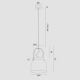 Argon 8290 - Suspension filaire LOGAN 1xE27/15W/230V diam. 14 cm blanc