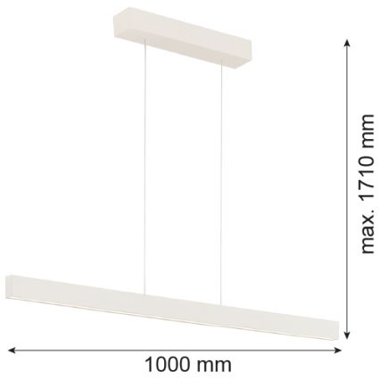 Argon 8302 - LED Hanglamp aan een koord BALANS LED/35W/230V 3000K crème