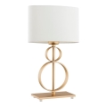 Argon 8310 - Bureaulamp PERSEO 1xE27/15W/230V 42 cm crème/goudkleurig