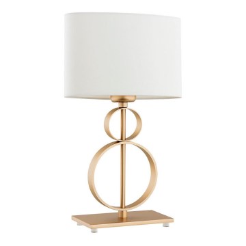 Argon 8310 - Bureaulamp PERSEO 1xE27/15W/230V 42 cm crème/goudkleurig