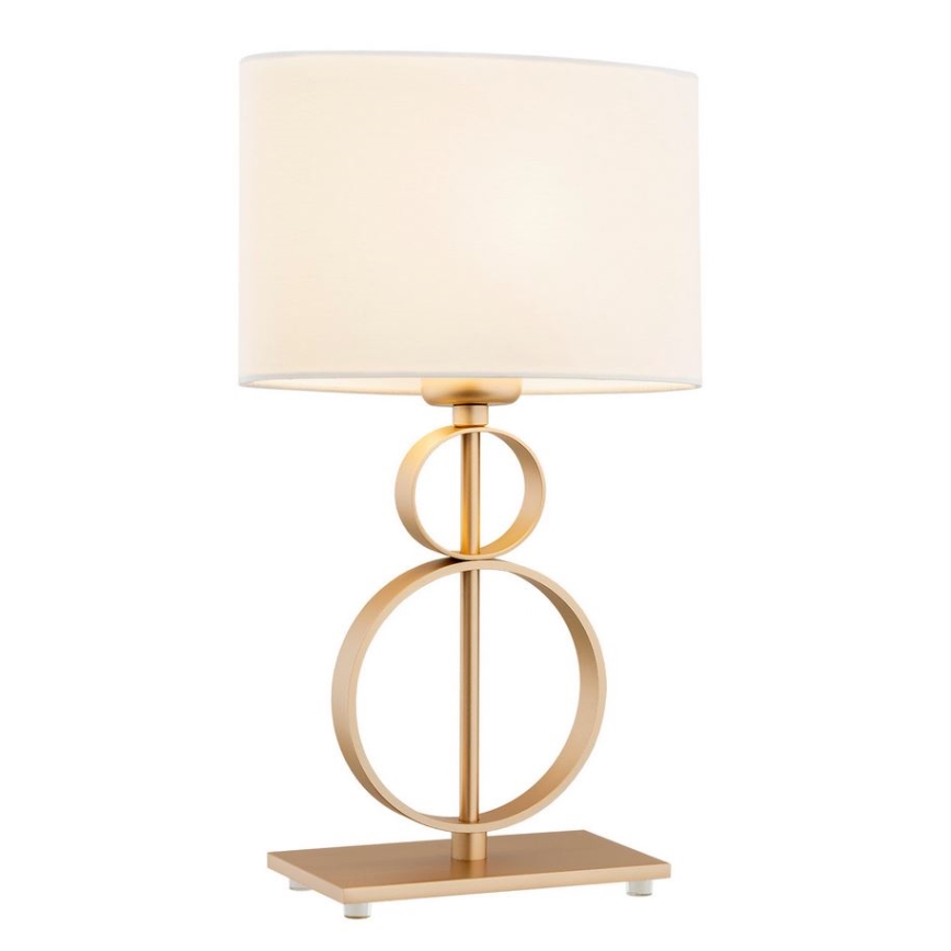 Argon 8310 - Bureaulamp PERSEO 1xE27/15W/230V 42 cm crème/goudkleurig