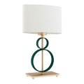 Argon 8317 - Bureaulamp PERSEO 1xE27/15W/230V 42 cm crème/groen