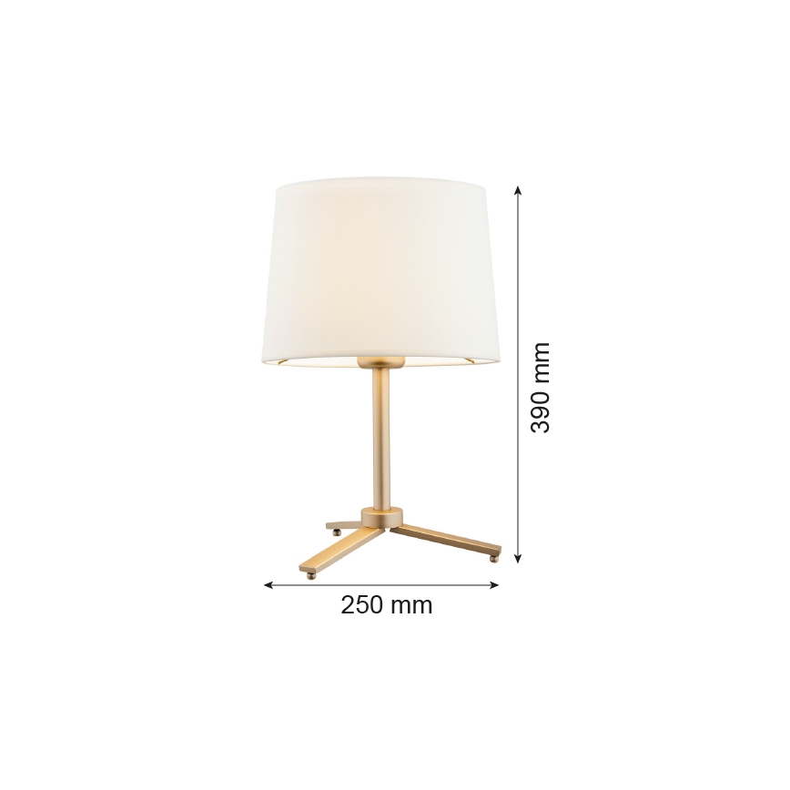 Argon 8318 - Tafellamp CAVALINO 1xE27/15W/230V 39 cm crème/goud