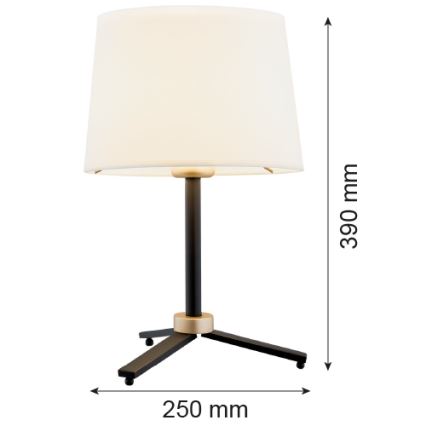 Argon 8319 - Lampe de table CAVALINO 1xE27/15W/230V 39 cm crème/noir