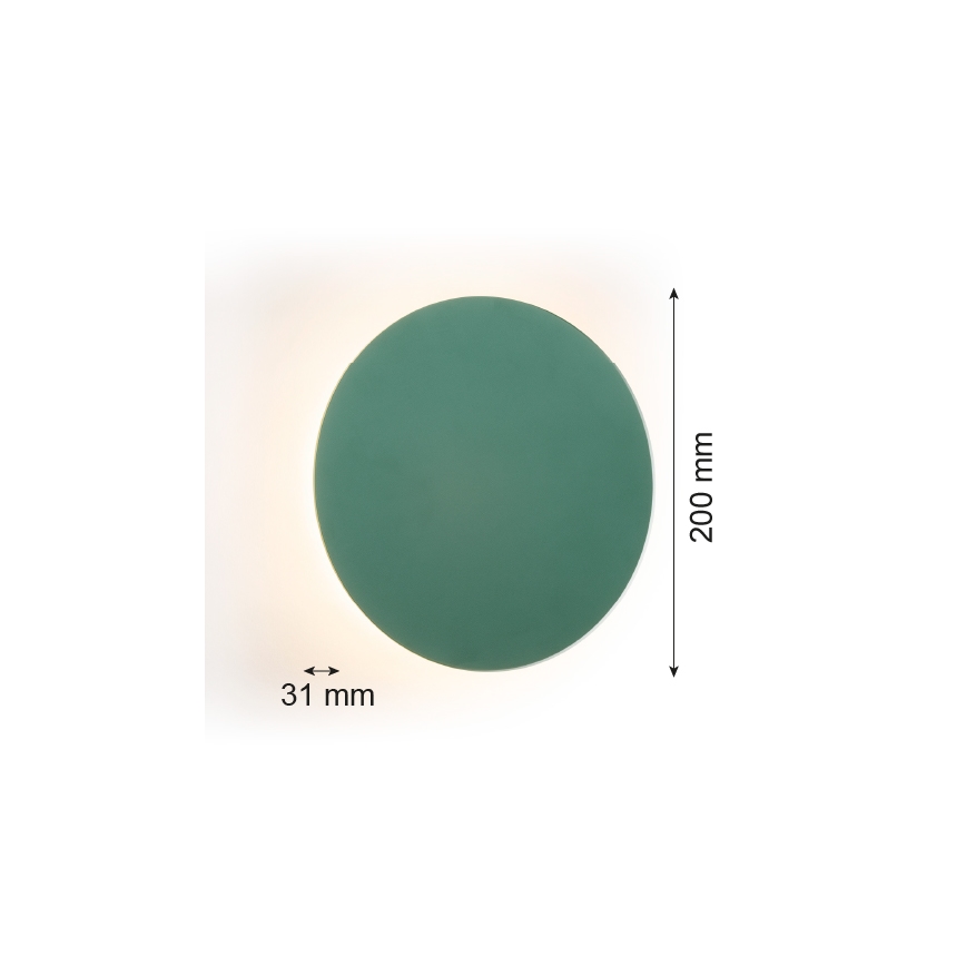 Argon 8324 - Applique murale LED OREGON PLUS LED/4,5W/230V 3000K 20 cm vert