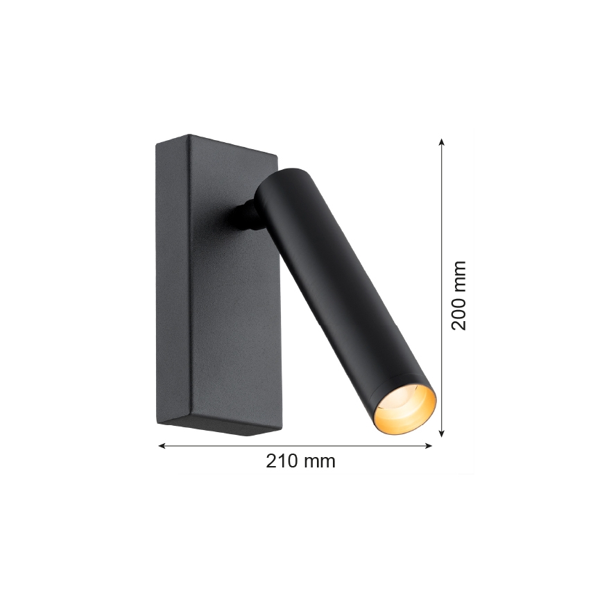 Argon 8328 - LED Wandspot RIO LED/4,2W/230V 3000K zwart