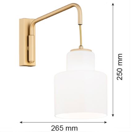 Argon 8371 - Wandlamp DIUNA 1xE27/15W/230V goud