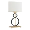 Argon 8373 - Bureaulamp PERSEO 1xE27/15W/230V 42 cm crème/zwart