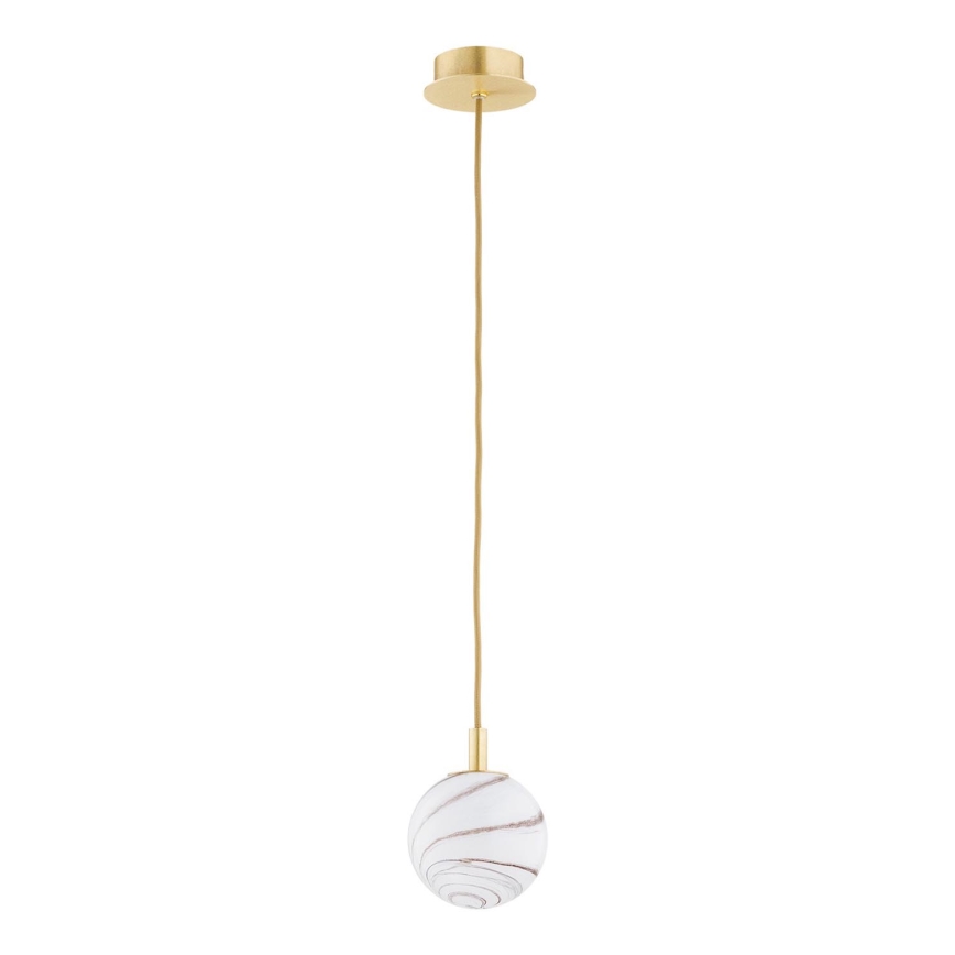 Argon 8450 - Suspension filaire ALMIROS 1xE14/7W/230V d. 12 cm albâtre doré