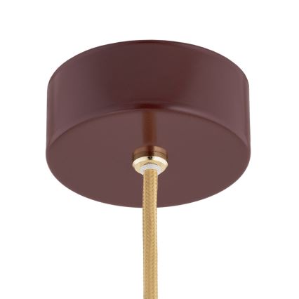 Argon 8452 - Hanglamp aan een koord ALMIROS 1xE14/7W/230V diameter 12 cm albast bruin/goud