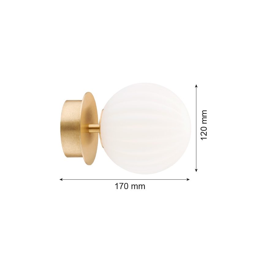 Argon 8504 - Applique murale PALOMA 1xE14/7W/230V doré/blanc