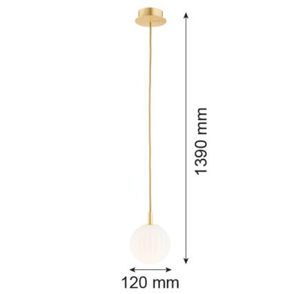Argon 8506 - Hanglamp aan een koord PALOMA 1xE14/7W/230V diameter 12 cm goud/wit