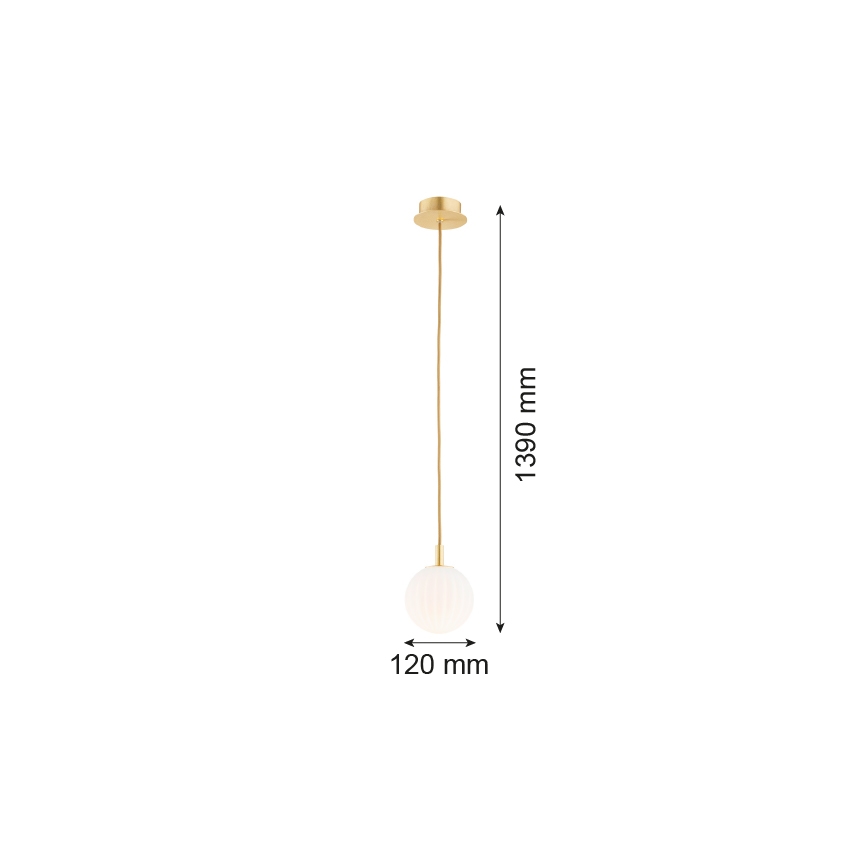 Argon 8506 - Hanglamp aan een koord PALOMA 1xE14/7W/230V diameter 12 cm goud/wit