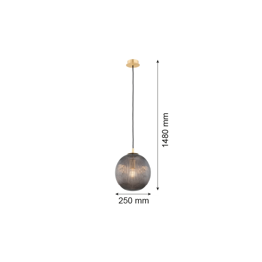 Argon 8513 - Hanglamp aan een koord PALOMA 1xE27/15W/230V diameter 25 cm goud/zwart