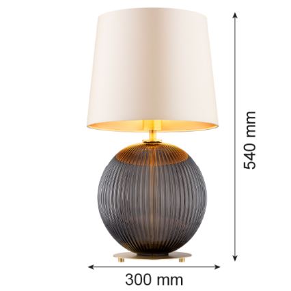 Argon 8538 - Tafellamp HAMILTON 1xE27/15W/230V 54 cm crème/zwart