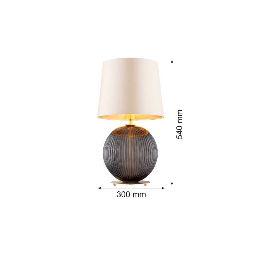 Argon 8538 - Tafellamp HAMILTON 1xE27/15W/230V 54 cm crème/zwart