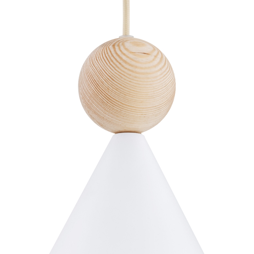 Argon 8629 - Hanglamp aan een koord KEGEL 1xE27/15W/230V wit
