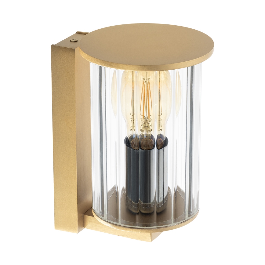 Argon 8752 - Wandlamp voor buiten NORFOLK 1xE27/15W/230V IP44 goud