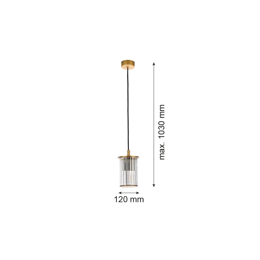 Argon 8755 - Hanglamp aan een koord voor buiten NORFOLK 1xE27/15W/230V IP44 goud