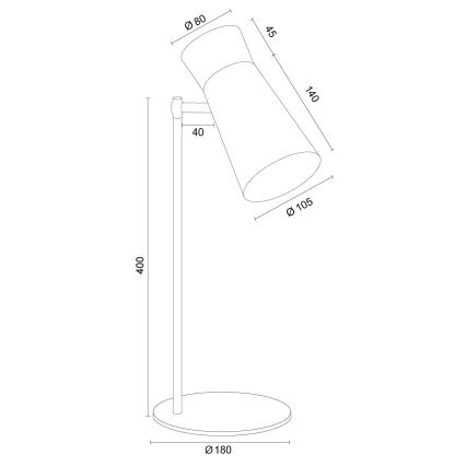 Argon 8874 - Lampe de table LORD 1xE14/7W/230V dorée