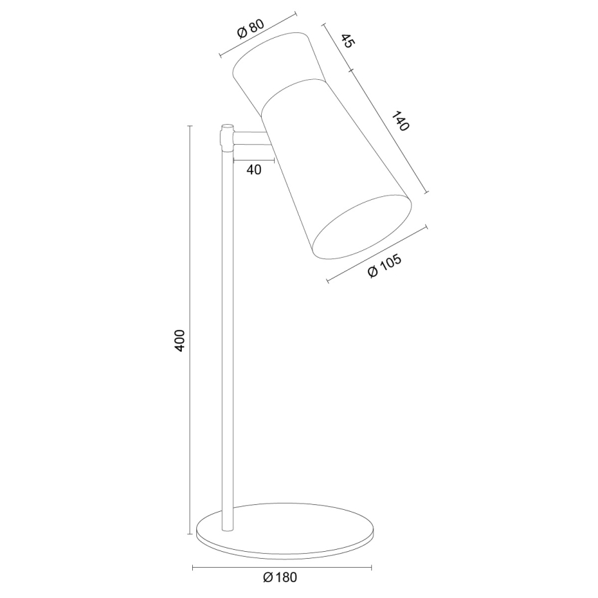 Argon 8876 - Lampe de table LORD 1xE14/7W/230V blanche