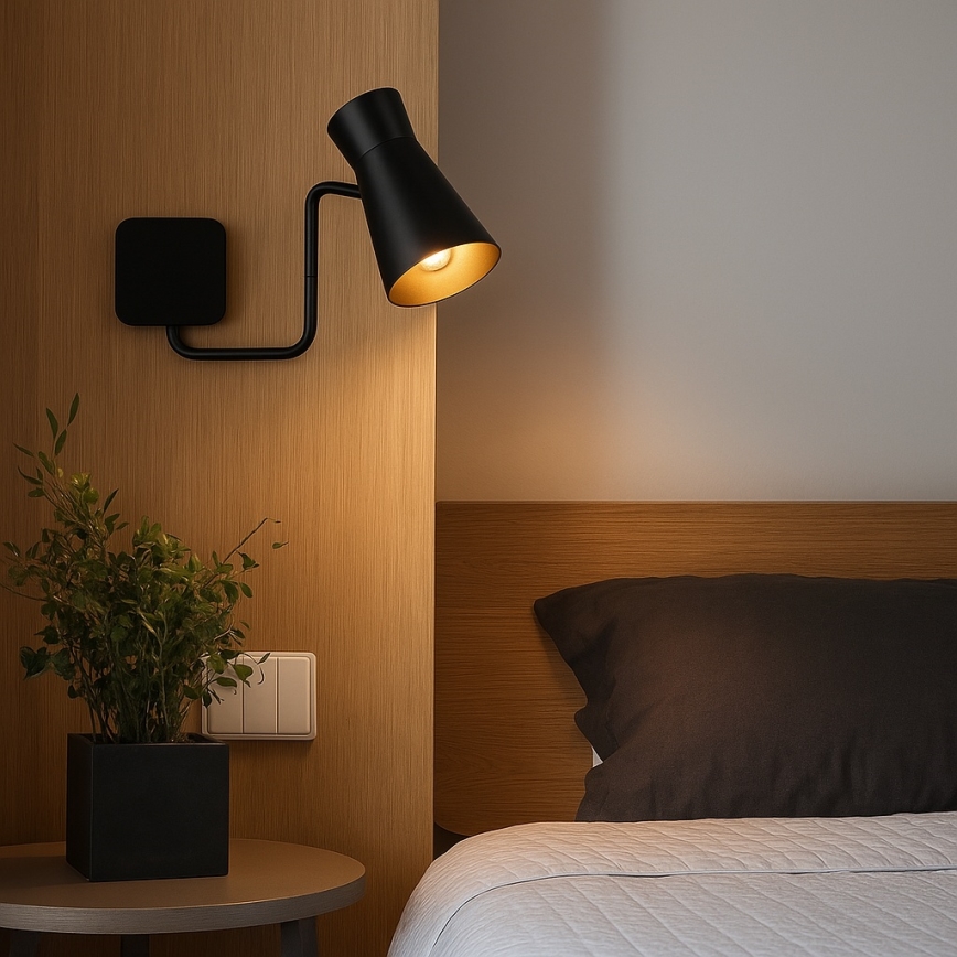 Argon 8880 - Wandlamp LORD 1xE14/7W/230V zwart