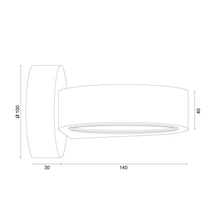 Argon 8902 - Wandlamp LOTUS 1xGX53/12W/230V terracotta