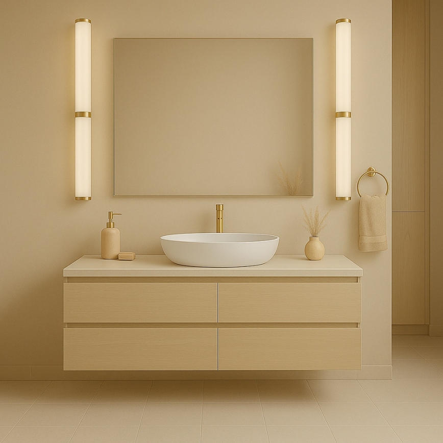 Argon 8926 - LED badkamerspiegelverlichting BATUMI LED/24W/230V 3000K IP44 goud