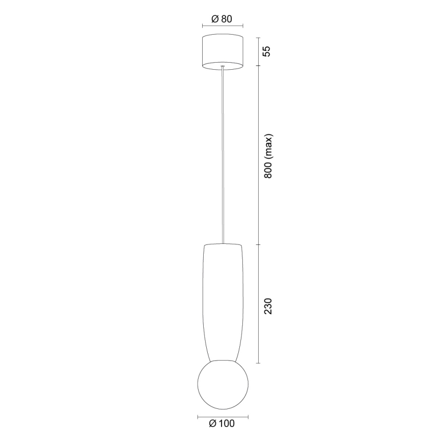 Argon 8937 - Hanglamp aan kabel BOLL 1xG9/6W/230V blauw