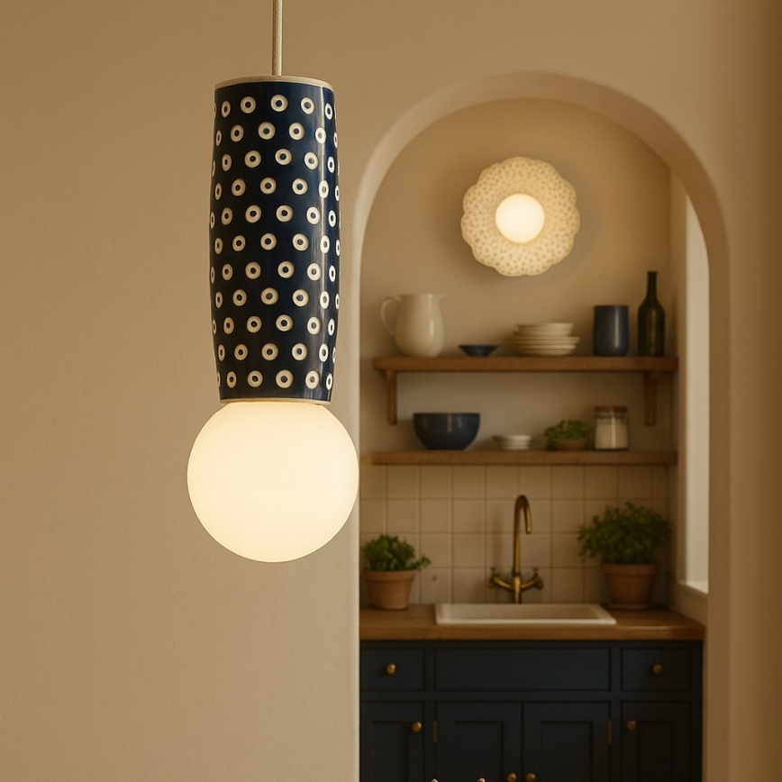 Argon 8937 - Suspension sur câble BOLL 1xG9/6W/230V bleue