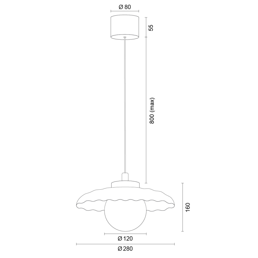 Argon 8948 - Hanglamp aan kabel BOLL 1xG9/6W/230V blauw