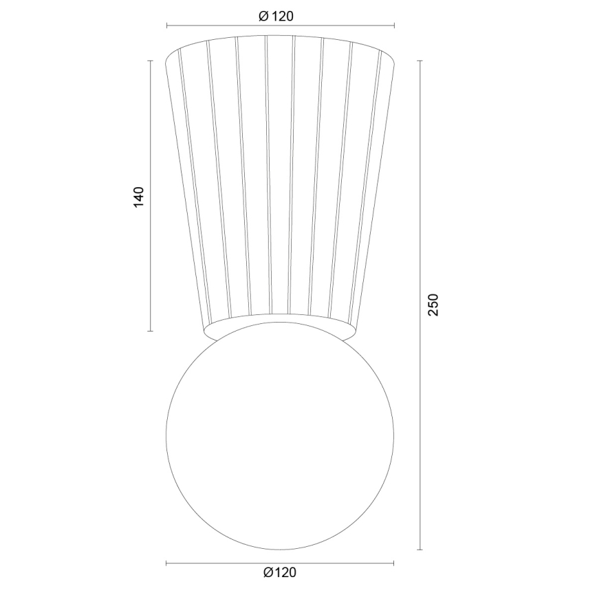 Argon 8973 - Plafonnier de salle de bains VOLANTE 1xG9/6W/230V IP44 Ø 12 cm beige