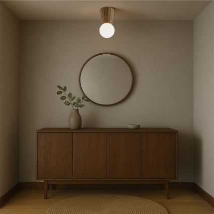 Argon 8974 - Plafondlamp voor badkamer VOLANTE 1xG9/6W/230V IP44 Ø 12 cm bruin