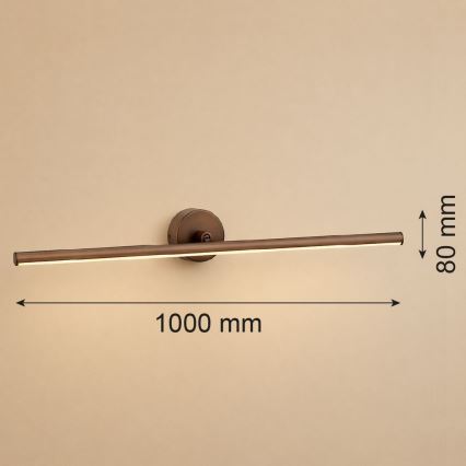 Argon 8997 - LED-schilderijlamp MIRI LED/18W/230V 3000K 100 cm bruin