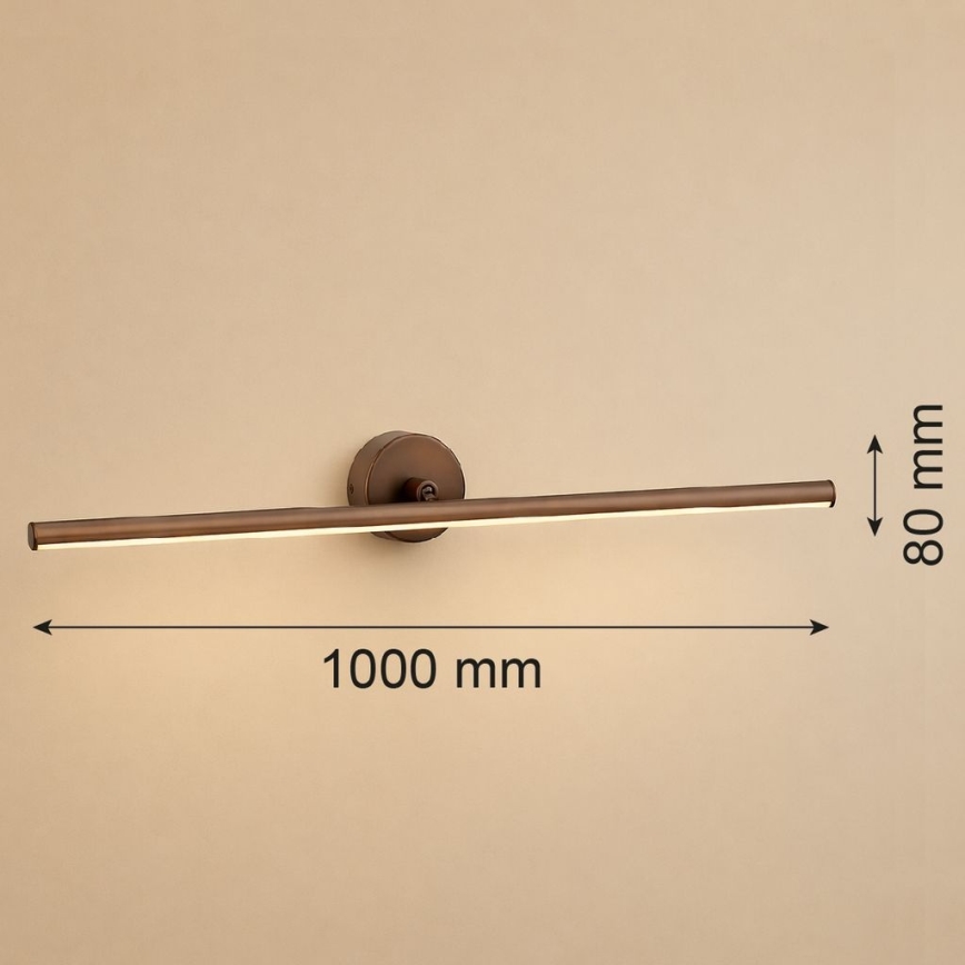 Argon 8997 - LED-schilderijlamp MIRI LED/18W/230V 3000K 100 cm bruin