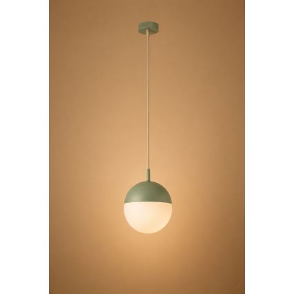 Argon 8999 - Buitenhanglamp aan kabel LIV 1xE27/15W/230V IP44 groen