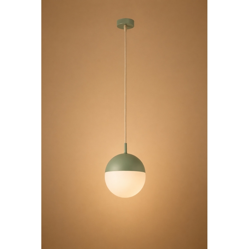 Argon 8999 - Buitenhanglamp aan kabel LIV 1xE27/15W/230V IP44 groen