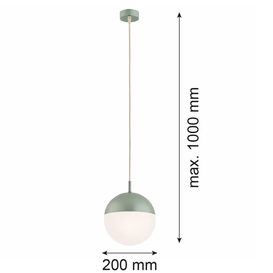 Argon 8999 - Suspension extérieure sur câble LIV 1xE27/15W/230V IP44 vert