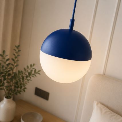 Argon 9000 - Suspension d'extérieur sur câble LIV 1xE27/15W/230V IP44 bleue