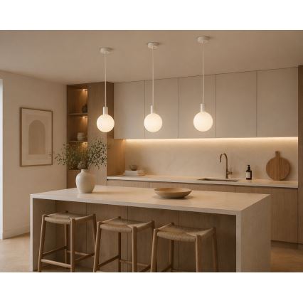 Argon 9004 - Buitenhanglamp aan kabel ORE 1xG9/6W/230V IP44 wit