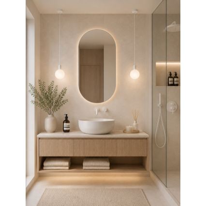 Argon 9004 - Suspension d'extérieur sur câble ORE 1xG9/6W/230V IP44 blanche