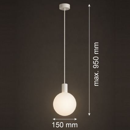 Argon 9004 - Suspension d'extérieur sur câble ORE 1xG9/6W/230V IP44 blanche